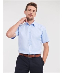 Russell Collection Mens SS H'Bone Shirt